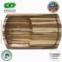 Imagem de Gamela e Cepo Madeira Teca Gourmet Premium By Shoppstore Proteção Antimicrobiana e Antibacteriana 100% Reflorestamento