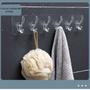 Imagem de Gancho Adesivo Transparente Com 3 Ganchos Kit Com 2