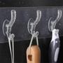 Imagem de Gancho Adesivo Transparente Com 3 Ganchos Kit Com 2