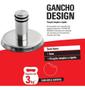 Imagem de Gancho Cabide De Parede Auto-adesivo Design Redondo Inox 