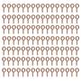 Imagem de Gancho Com Rosca Mini Pitão 9mm Rose Gold Para Bijuteria Com 500 Peças