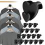 Imagem de Gancho Extensor De Cabide De Roupas Conector Kit 12 Ganchos Coração