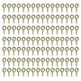 Imagem de Gancho Pitão Mini Rosqueável Dourado 9mm Para Bijus Com 500 Unidades