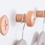 Imagem de Ganchos de parede cabide Pino de madeira botões 3 peças