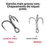 Imagem de Ganchos de Pesca de Níquel Preto - 20 Peças (6x, 8x, 4x, 2x) - Haste Curta e Ponta Aguçada