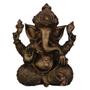 Imagem de Ganesha grande cor ouro envelhecido.
