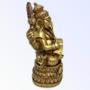 Imagem de Ganesha Livro Sabedoria Dourado Em Resina 17 Cm
