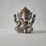 Imagem de Ganesha sentado de resina, 19cm de altura, excelente pintura e acabamento, na cor cinza marmore!