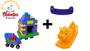 Imagem de Gangorra dino amarela + 1 balanço radical + 150 blocos de montar infantil - valentina brinquedos