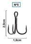 Imagem de Garateia Lori Treble Hooks 4X Black Nº 5 - 6 Peças