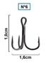 Imagem de Garateia Lori Treble Hooks 4X Black Nº 6 - 6 Peças