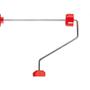 Imagem de Garfo Com Bucha Atlas Para Rolo 23Cm Comum - 330/23Sr