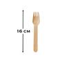 Imagem de Garfo De Madeira Biodegradável Para Refeição 16cm 50u Kit 3