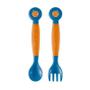 Imagem de Garfo e Colher Flexiveis Funny Meal Laranjito Multikids Baby - BB1140