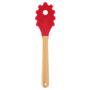 Imagem de Garfo para Massas de Silicone Mor Com Cabo de Bamboo Vermelho Resistente ao Calor
