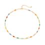 Imagem de Gargantilha  choker banhada a ouro 18k com cristais coloridos  531882