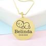 Imagem de Gargantilha Pingente Redondo Personalizado Nome Belinda Banhado Ouro 18K - 999005246