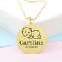 Imagem de Gargantilha Pingente Redondo Personalizado Nome Caroline Banhado Ouro 18K - 999005260