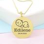 Imagem de Gargantilha Pingente Redondo Personalizado Nome Edilene Banhado Ouro 18K - 999005292