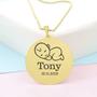 Imagem de Gargantilha Pingente Redondo Personalizado Nome Tony Banhado Ouro 18K - 999005219