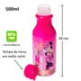 Imagem de Garrafa 500ml Infantil Retro da Minnie Rosa com Tampa e Cordinha Plasútil