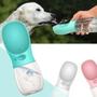 Imagem de Garrafa Água Bebedouro 350ml Portátil Pet Cachorro Passeio BRANCO