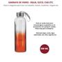Imagem de Garrafa Agua Squeeze C/ Alça Vidro 500 Ml Colorida