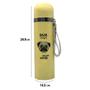 Imagem de Garrafa Color Estampa Pet Inox 480Ml - Amarelo