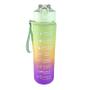 Imagem de Garrafa de Água 800ml Squeeze Sport com Alça Verde Amarelo Roxo