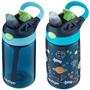 Imagem de Garrafa de água Contigo Kids com palha AUTOSPOUT redesenhada, 14 oz., 2-Pack, Mirtilo e Framboesa Azul & Mirtilo e Framboesa Azul com Cosmos