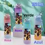 Imagem de Garrafa De Água Dragon Ball Anime 750ML Em Cores Gradientes Com Canudo Son Goku Kakarotto Vegeta