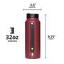 Imagem de Garrafa de Água Elemental Iconic - 950ml em Aço Inoxidável com Canudo