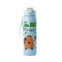Imagem de Garrafa De Água Infantil Fofa Com Alça, Copo Portátil Com Canudo De Capivara De Desenho Animado Para