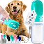 Imagem de Garrafa de Água Portátil para Cães MalSiPree com Tigela - 550ml (Azul)