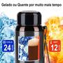 Imagem de Garrafa De Água Térmica Aço Inox 800ML Café com Infusor Quente Ou Frio Com Vedação Resistente