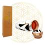 Imagem de Garrafa de Cobre Puro Indiana Ayurvédica WHITE MARBLE 950ML