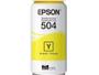 Garrafa de Tinta Epson T504 Amarelo Original Refil Imagem de Garrafa de Tinta Epson T504 Amarelo Original Refil