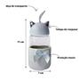 Imagem de Garrafa de vidro totoro bottle com capa de veludo com tampa e alça