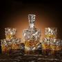 Imagem de Garrafa Decanter Vidro Whisky Licor 800ml +6 Copos Superluxo