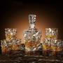 Imagem de Garrafa Decanter Vidro Whisky Licor 800Ml +6 Copos Superluxo