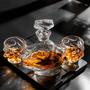 Imagem de Garrafa Decanter Whisky Licor Conhaque Bourbon Design Norwich Conjunto com 6 Copos