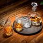 Imagem de Garrafa Decanter Whisky Licor Conhaque Bourbon Design Norwich Conjunto com 6 Copos