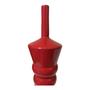 Imagem de Garrafa decorativa vaso em cerâmica vermelha brilho 421 vaso 42x15cm Casa Helena Decor