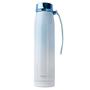 Imagem de Garrafa em Aço Inox  e Plástico Branco e Azul 320ml 6x6x23cm - Weeze