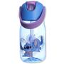 Imagem de Garrafa Flip Azul e Roxa Stitch 400ml Disney Zona Criativa