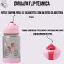 Imagem de Garrafa flip térmica infantil lulu com alça de silicone 350ml bupbaby