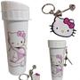 Imagem de Garrafa Hello Kitty Bombada Com Chaveiro Halteres