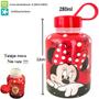 Imagem de Garrafa Infantil Minnie 280ml Lanche Escola Tampa Não Vaza