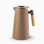 Imagem de Garrafa Jarra Térmica Café Chá Inox Termômetro Digital 1l Com Display Marrom Claro
