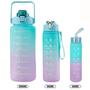 Imagem de Garrafa Kit 3 Garrafa Motivacional Academia Esportes 2l 900ml 300ml Viajem